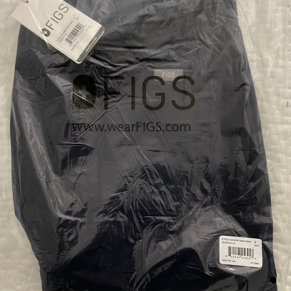 Figs Slim Fit Pisco Scrub Pants Navy Small Short